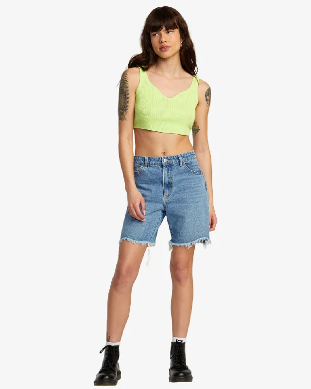 Crawford Long Short Denim Shorts - 90S Blue