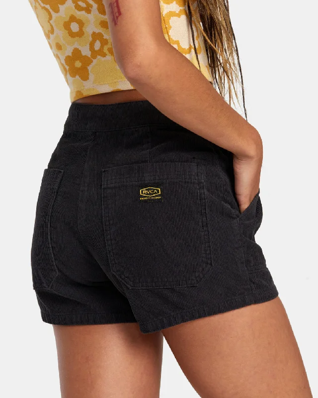 Goldie Corduroy Shorts - RVCA Black