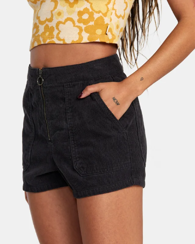 Goldie Corduroy Shorts - RVCA Black