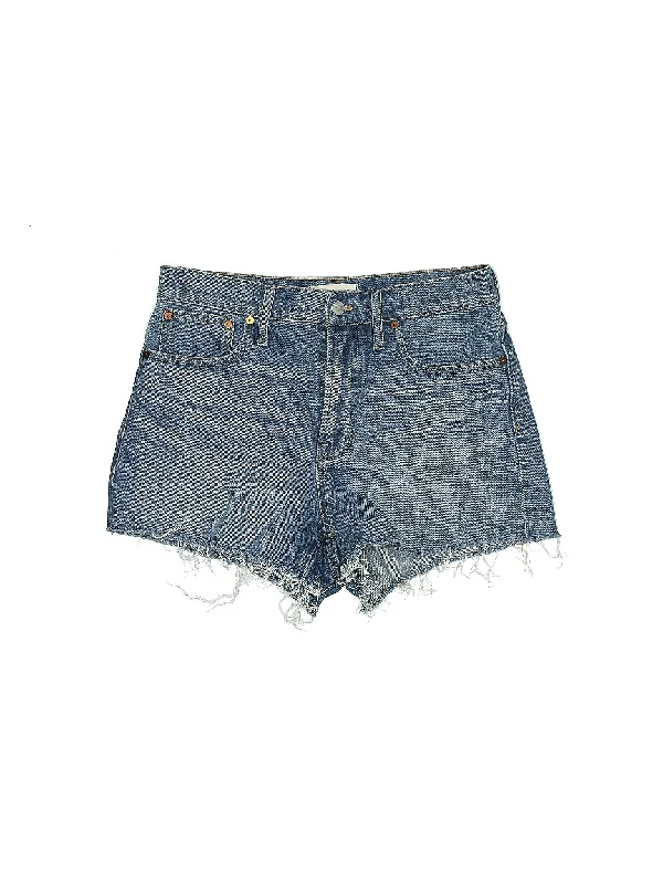 High-Rise Denim Shorts in Medium Wash