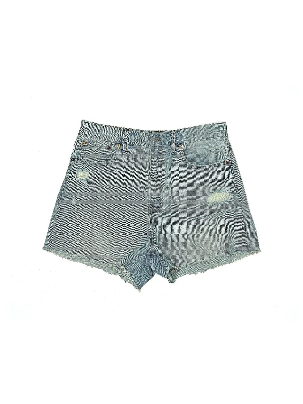 Mid-Rise Denim Shorts