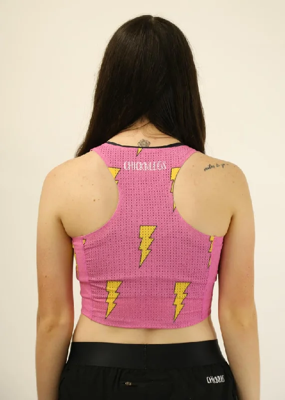 Pink Bolts PWR Crop Top