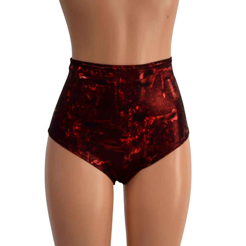 Primeval Red High Waist Siren Shorts