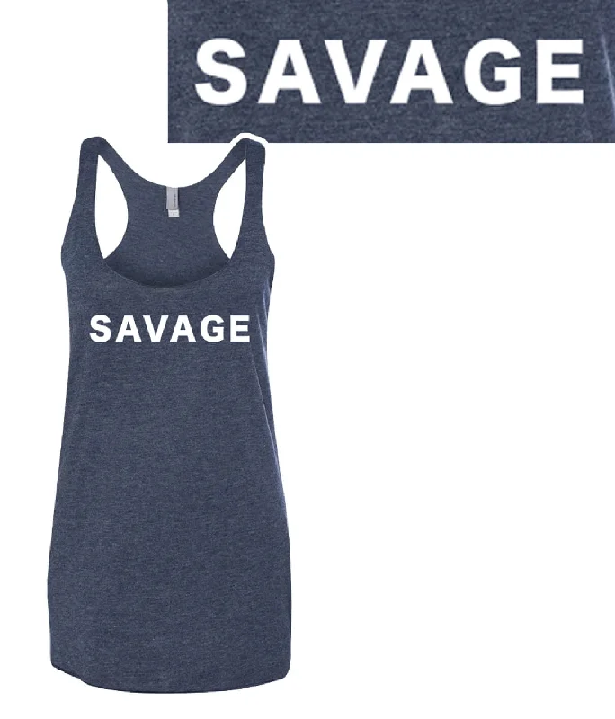 SAVAGE - Blue Next Level Women's Vintage Tank Top