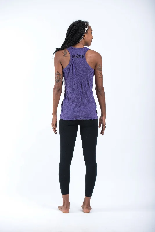 Womens Tree of Life Tank Top in Purple