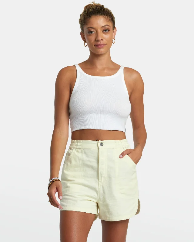 Venice Canvas Canvas Shorts - Natural