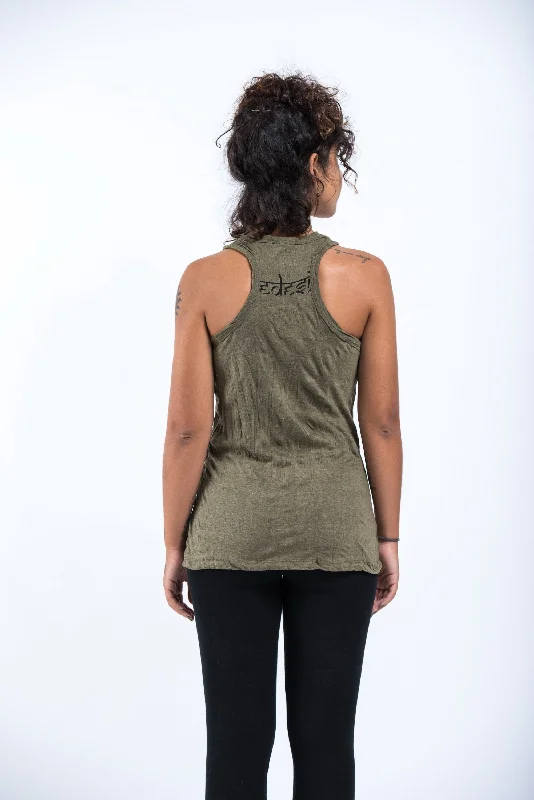 Womens Infinitee Om Tank Top in Green