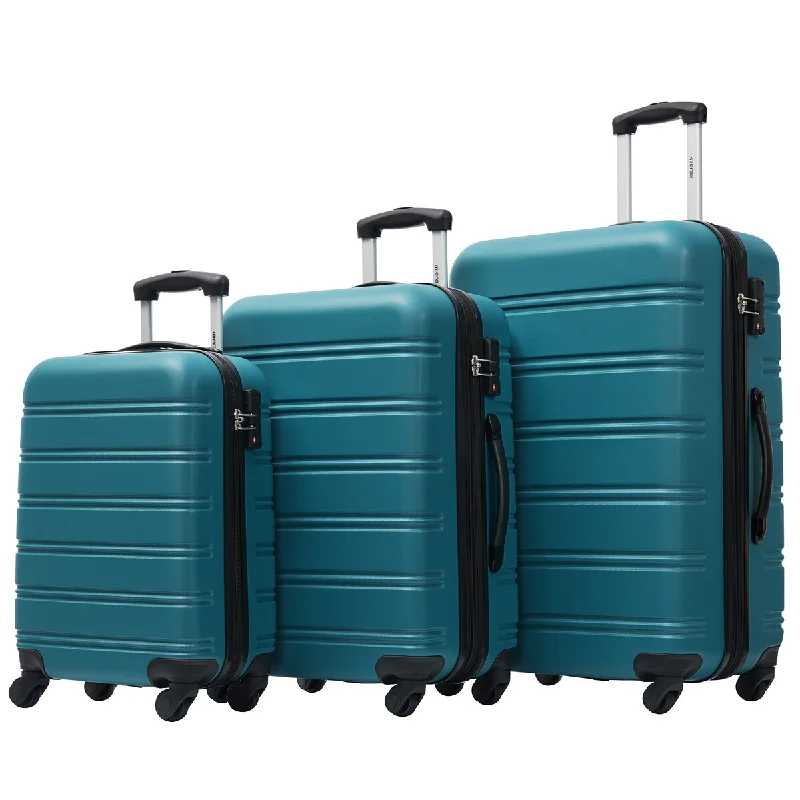 Women's Travel Makeup Bags with Mirror in Pink and Black3 Pcs Hardshell Luggage Sets Suitcase with Spinner and TSA Lock(20"24"28"), Blue Green Women's Travel Makeup Bags with Mirror in Pink and Black3 Pcs Hardshell Luggage Sets Suitcase with Spinner and TSA Lock(20"24"28"), Blue Green
