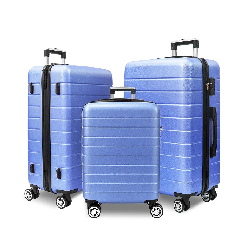 Travel - Size Toiletry Bottles with Leak - Proof Caps in Clear3-Piece Luggage Set Travel Lightweight Suitcases Travel - Size Toiletry Bottles with Leak - Proof Caps in Clear3-Piece Luggage Set Travel Lightweight Suitcases