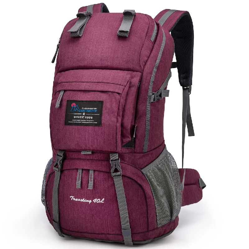 Lightweight Nylon Travel Organizer Pouches in Multicolor for Neat Packing40L Hiking Backpack for Women & Men Outdoor Travel Camping Day Pack with Rain Cover, 21.7 x 13 x 7.9 in, Fuchsias Lightweight Nylon Travel Organizer Pouches in Multicolor for Neat Packing40L Hiking Backpack for Women & Men Outdoor Travel Camping Day Pack with Rain Cover, 21.7 x 13 x 7.9 in, Fuchsias