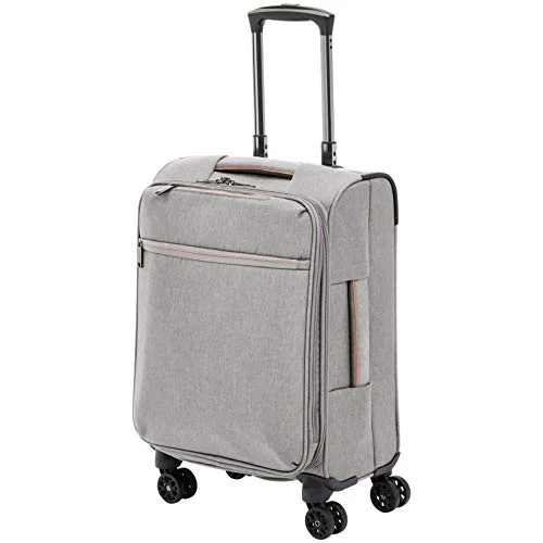 Women's Travel Makeup Bags with Mirror in Pink and BlackAmazonBasics Belltown Softside Luggage Spinner Suitcase Spinner - 21-Inch, Heather Grey Women's Travel Makeup Bags with Mirror in Pink and BlackAmazonBasics Belltown Softside Luggage Spinner Suitcase Spinner - 21-Inch, Heather Grey