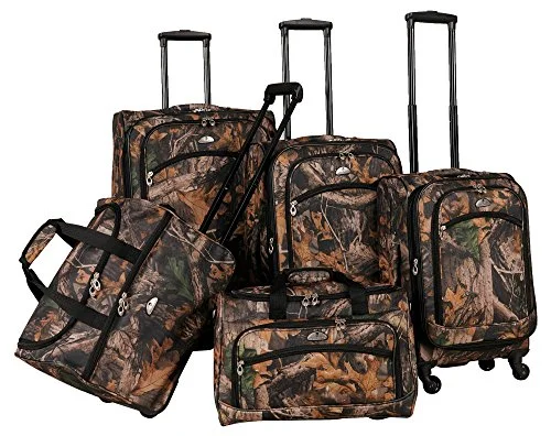 Waterproof Travel Duffel Bag Covers in Black for Protecting Your LuggageAmerican Flyer Camo 5-Piece Spinner Luggage Set, Green, One Size Waterproof Travel Duffel Bag Covers in Black for Protecting Your LuggageAmerican Flyer Camo 5-Piece Spinner Luggage Set, Green, One Size