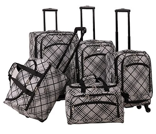 Travel Shoe Bags in Polyester with Ventilation Holes in KhakiAmerican Flyer Silver Stripes 5-Piece Spinner Luggage Set, Silver, One Size Travel Shoe Bags in Polyester with Ventilation Holes in KhakiAmerican Flyer Silver Stripes 5-Piece Spinner Luggage Set, Silver, One Size