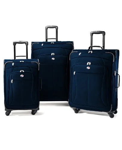 Expandable Travel Toiletry Bags in Clear Plastic for Easy Airport ScreeningAmerican Tourister At Pop Three-Piece Spinner Set, Navy, One Size Expandable Travel Toiletry Bags in Clear Plastic for Easy Airport ScreeningAmerican Tourister At Pop Three-Piece Spinner Set, Navy, One Size