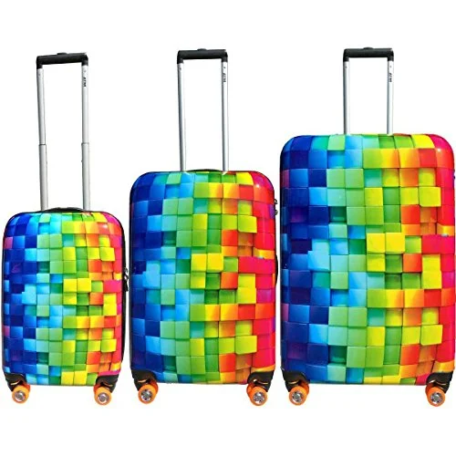 Travel Bag ID Card Holders in Clear Vinyl with LanyardsAtm Luggage 3-D Rainbow 3-Piece Hardside Spinner Luggage Set Travel Bag ID Card Holders in Clear Vinyl with LanyardsAtm Luggage 3-D Rainbow 3-Piece Hardside Spinner Luggage Set