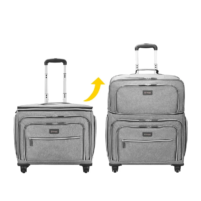 Foldable Travel Laundry Bags in Floral Print for Keeping Clothes OrganizedBiaggi Luggage Lift Off Expandable Carry-on to Check In, Grey Foldable Travel Laundry Bags in Floral Print for Keeping Clothes OrganizedBiaggi Luggage Lift Off Expandable Carry-on to Check In, Grey