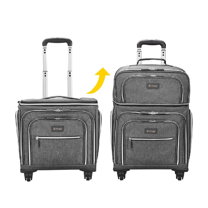Anti - Theft Crossbody Travel Bags with RFID Protection in Gray for City TripsBiaggi Luggage Lift Off Expandable Under-Seater to Carry-on, Charcoal Anti - Theft Crossbody Travel Bags with RFID Protection in Gray for City TripsBiaggi Luggage Lift Off Expandable Under-Seater to Carry-on, Charcoal