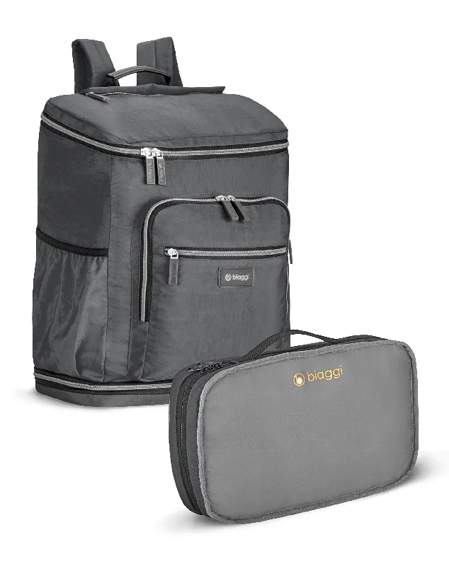 Travel - Size Toiletry Bottles with Leak - Proof Caps in ClearBiaggi Luggage Zipsak Backsak Foldable 16" Travel Backpack, Grey, One Size Travel - Size Toiletry Bottles with Leak - Proof Caps in ClearBiaggi Luggage Zipsak Backsak Foldable 16" Travel Backpack, Grey, One Size