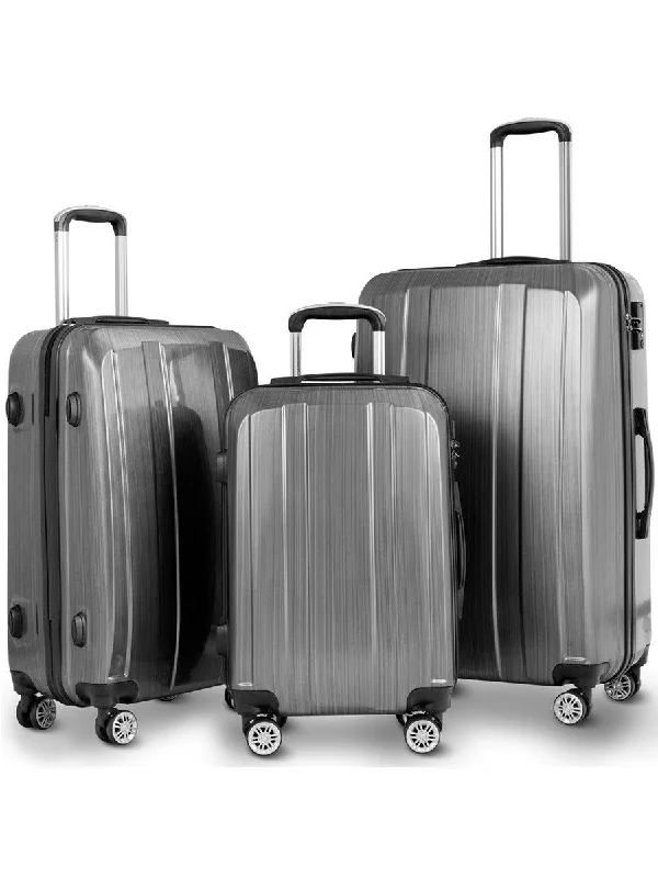 Anti - Theft Crossbody Travel Bags with RFID Protection in Gray for City TripsCostway 20'' 24'' 28'' 3Pc Luggage Set Abs+Pc Trolley Suitcase Spinner W/Tsa Lock Anti - Theft Crossbody Travel Bags with RFID Protection in Gray for City TripsCostway 20'' 24'' 28'' 3Pc Luggage Set Abs+Pc Trolley Suitcase Spinner W/Tsa Lock