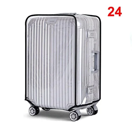 Anti - Theft Crossbody Travel Bags with RFID Protection in Gray for City TripsCreazy Pvc Transparent Travel Luggage Protector Suitcase Cover 20''22''24''28''30'' (24'')