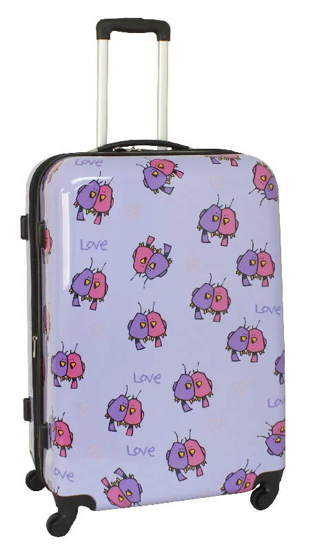 Women's Travel - Friendly Backpack Rain Covers in Transparent MaterialEd Heck Multi Love Birds Hardside Spinner Luggage 28 Inch, Light Purple, One Size Women's Travel - Friendly Backpack Rain Covers in Transparent MaterialEd Heck Multi Love Birds Hardside Spinner Luggage 28 Inch, Light Purple, One Size