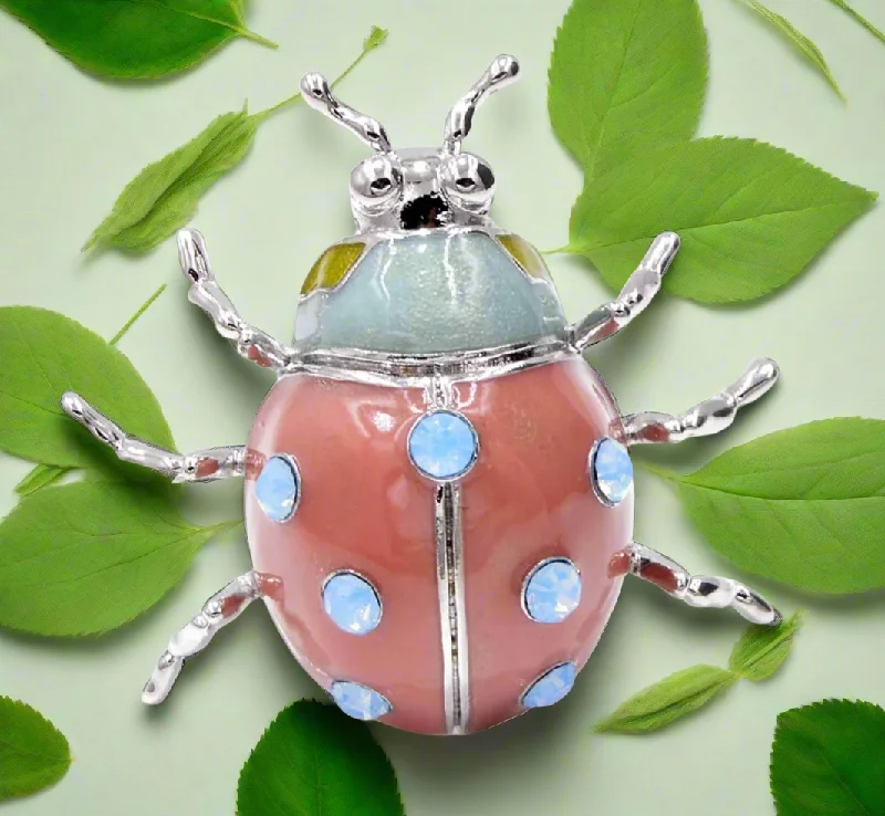 Women's TSA - Approved Luggage Locks in Rose Gold for Secure TravelBrooch- Beetle