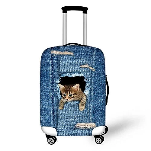 Detachable Travel Bag Shoulder Straps in Beige with Cushioned PadsFreewander Elastic Luggage Covers Thick Soft Suitcase Protector Skin Luggage Tag