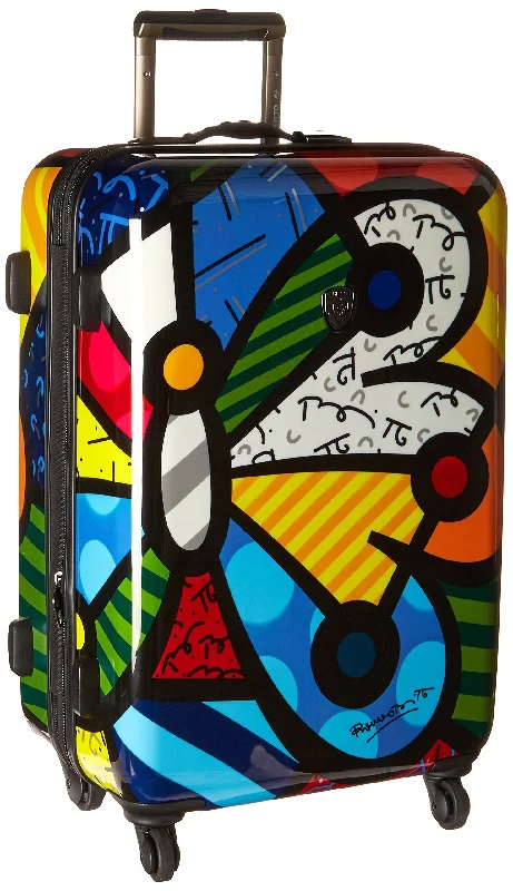 Adjustable Luggage Straps in Pink with Reflective Stripes for Night TravelHeys America Britto 26-Inch Spinner Luggage (Butterfly) Adjustable Luggage Straps in Pink with Reflective Stripes for Night TravelHeys America Britto 26-Inch Spinner Luggage (Butterfly)