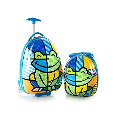 Detachable Travel Bag Shoulder Straps in Beige with Cushioned PadsHeys America Britto Kids Luggage with Backpack Frog One Size Detachable Travel Bag Shoulder Straps in Beige with Cushioned PadsHeys America Britto Kids Luggage with Backpack Frog One Size