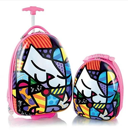 Travel Neck Pillow Covers in Soft Fleece in Gray for ComfortHeys America Britto Kids Luggage with Backpack Kitty One Size Travel Neck Pillow Covers in Soft Fleece in Gray for ComfortHeys America Britto Kids Luggage with Backpack Kitty One Size