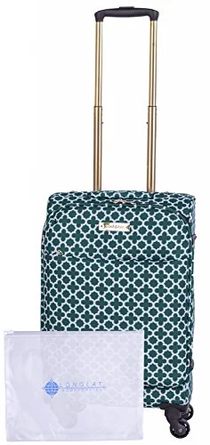 Women's Travel Makeup Bags with Mirror in Pink and BlackJenni Chan Medley 2-Piece Set 20" Upright Spinner + 311 Bag, Green Women's Travel Makeup Bags with Mirror in Pink and BlackJenni Chan Medley 2-Piece Set 20" Upright Spinner + 311 Bag, Green