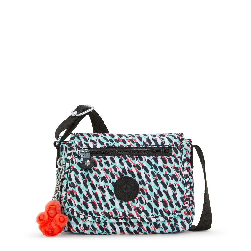 Lightweight Nylon Travel Organizer Pouches in Multicolor for Neat PackingKipling Sabian Printed Crossbody Mini Bag - Abstract Print