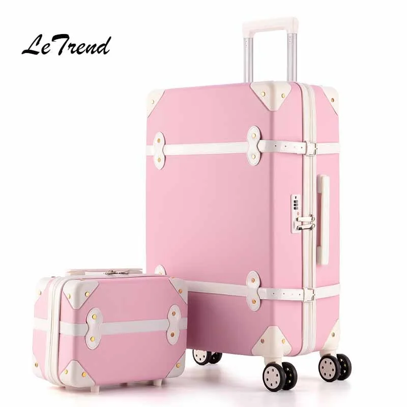 Women's Travel - Friendly Backpack Rain Covers in Transparent MaterialLetrend Women Suitcases Wheel Trolley Rolling Luggage Set Spinner Vintage Travel Bag Student Women's Travel - Friendly Backpack Rain Covers in Transparent MaterialLetrend Women Suitcases Wheel Trolley Rolling Luggage Set Spinner Vintage Travel Bag Student