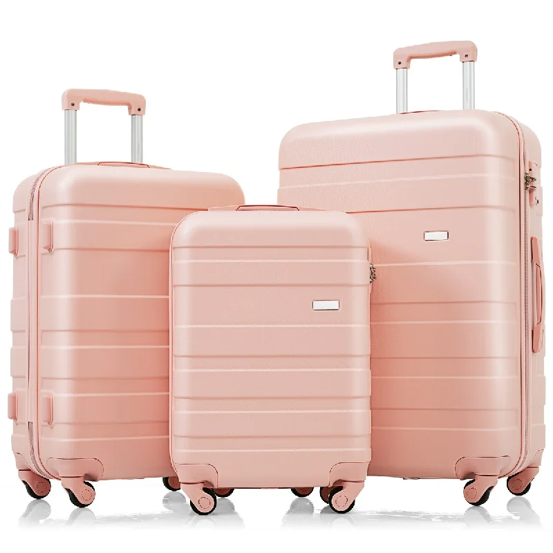 Women's Travel - Friendly Backpack Rain Covers in Transparent MaterialLuggage Sets New Model ABS Hardshell 3pcs Women's Travel - Friendly Backpack Rain Covers in Transparent MaterialLuggage Sets New Model ABS Hardshell 3pcs