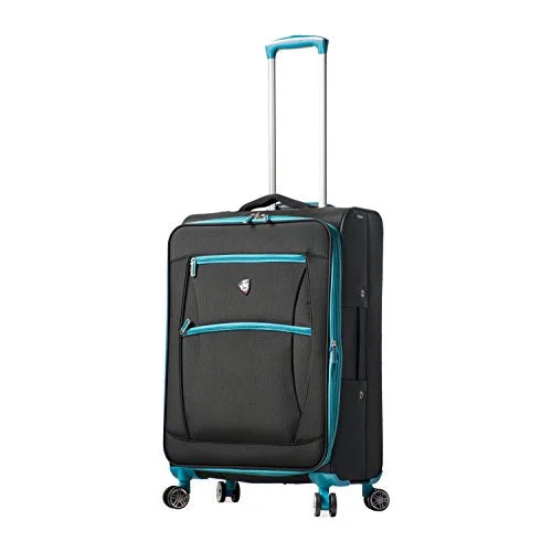 Compact Travel Umbrella Pouches in Navy Blue for Easy StorageMia Toro Italy Piuma Softside 24 Inch Spinner Luggage, Blue