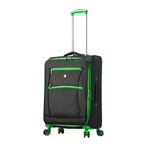 Travel Bag ID Card Holders in Clear Vinyl with LanyardsMia Toro Italy Piuma Softside 24 Inch Spinner Luggage-Green
