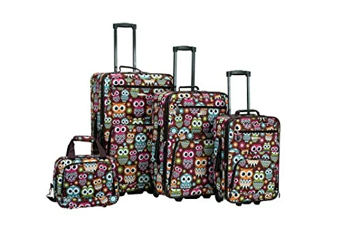 Expandable Travel Toiletry Bags in Clear Plastic for Easy Airport ScreeningRockland 4 Piece Luggage Set, Owl, One Size