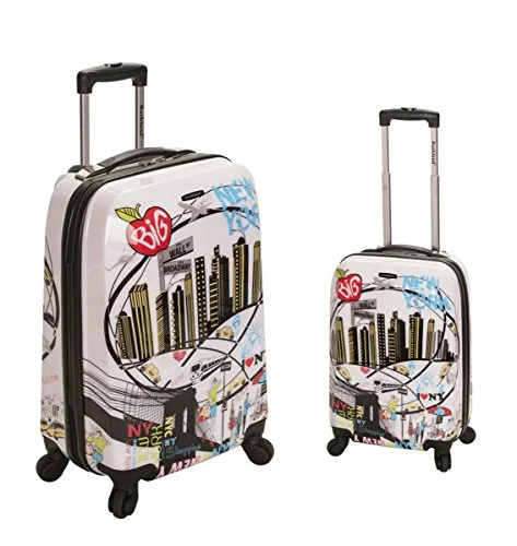 Travel Shoe Bags in Polyester with Ventilation Holes in KhakiRockland Luggage 2 Piece Upright Luggage Set, New York, Medium