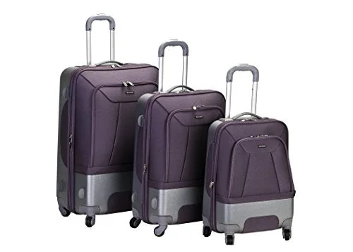 Anti - Theft Crossbody Travel Bags with RFID Protection in Gray for City TripsRockland Luggage Rome Polycarbonate 3 Piece Luggage Set, Lavender, One Size