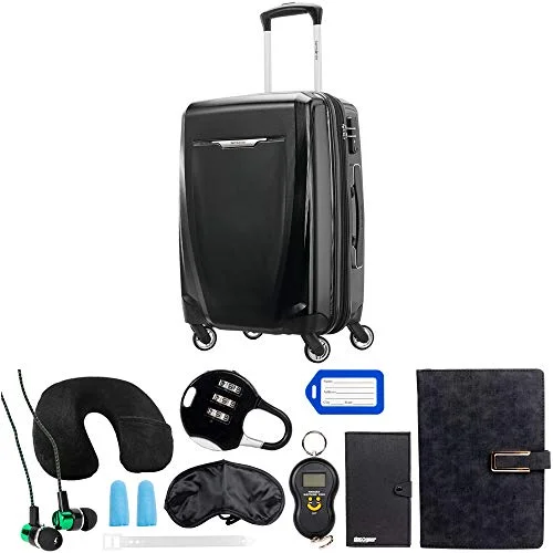 Compression Packing Cubes in Black and White for Saving Luggage SpaceSamsonite Winfield 3 DLX Spinner 56/20 Carry-On, Black (120752-1041) with Deco Gear 10 Piece Luggage Accessory Ultimate Travel Bundle Compression Packing Cubes in Black and White for Saving Luggage SpaceSamsonite Winfield 3 DLX Spinner 56/20 Carry-On, Black (120752-1041) with Deco Gear 10 Piece Luggage Accessory Ultimate Travel Bundle