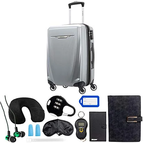 Monogrammed Leather Luggage Tags in Brown for a Personalized TouchSamsonite Winfield 3 DLX Spinner 56/20 Carry-On, Silver (120752-1776) with Deco Gear 10 Piece Luggage Accessory Ultimate Travel Bundle Monogrammed Leather Luggage Tags in Brown for a Personalized TouchSamsonite Winfield 3 DLX Spinner 56/20 Carry-On, Silver (120752-1776) with Deco Gear 10 Piece Luggage Accessory Ultimate Travel Bundle