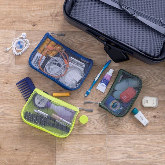 Detachable Travel Bag Shoulder Straps in Beige with Cushioned PadsTravelon Set of 3 Assorted Piped Pouches Nesting packing pouches Detachable Travel Bag Shoulder Straps in Beige with Cushioned PadsTravelon Set of 3 Assorted Piped Pouches Nesting packing pouches