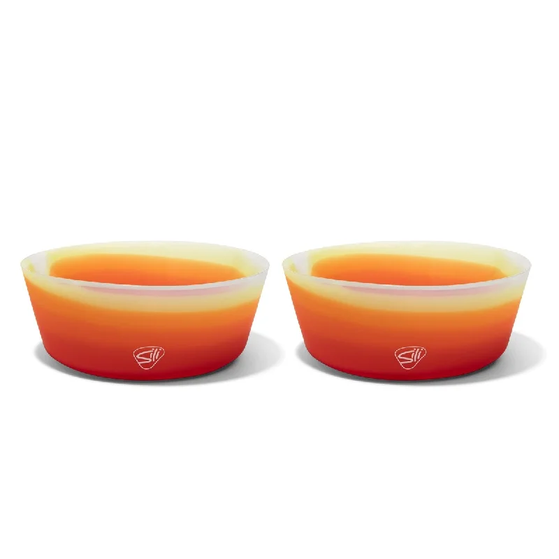 Travel - Size Toiletry Bottles with Leak - Proof Caps in ClearSilipint: Squeeze-A-Bowl 18oz: 2 Pack - Marigold - Orange Travel - Size Toiletry Bottles with Leak - Proof Caps in ClearSilipint: Squeeze-A-Bowl 18oz: 2 Pack - Marigold - Orange