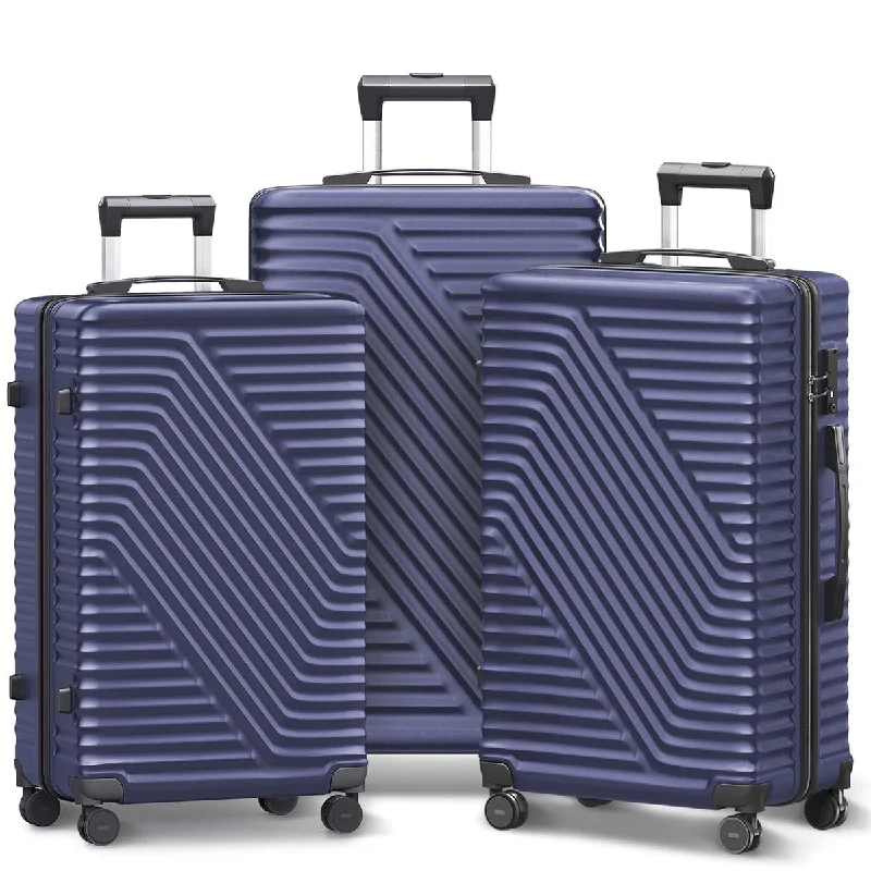 Lightweight Nylon Travel Organizer Pouches in Multicolor for Neat PackingSUGIFT 3 Piece Luggage Sets Hard Shell Luggage Sets with Spinner Wheels TSA Lock, 20in/24in/28in, Dark Blue Lightweight Nylon Travel Organizer Pouches in Multicolor for Neat PackingSUGIFT 3 Piece Luggage Sets Hard Shell Luggage Sets with Spinner Wheels TSA Lock, 20in/24in/28in, Dark Blue