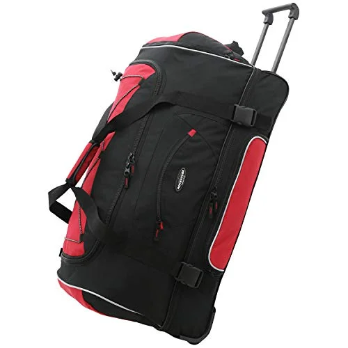 Travel - Size Toiletry Bottles with Leak - Proof Caps in ClearTravelers Club Adventure Upright Rolling Duffel Bag, Red, 36 Inch 119.0L Travel - Size Toiletry Bottles with Leak - Proof Caps in ClearTravelers Club Adventure Upright Rolling Duffel Bag, Red, 36 Inch 119.0L