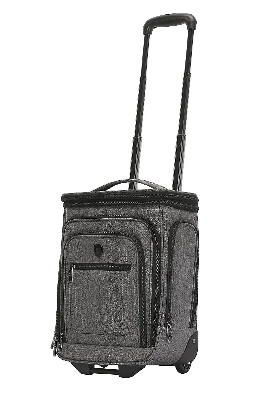 Travel Bag ID Card Holders in Clear Vinyl with LanyardsTravelers Club Luggage 17" Top Expandable Underseater W/Side USB Port Connector, Dark Gray Suitcase, Carry Travel Bag ID Card Holders in Clear Vinyl with LanyardsTravelers Club Luggage 17" Top Expandable Underseater W/Side USB Port Connector, Dark Gray Suitcase, Carry