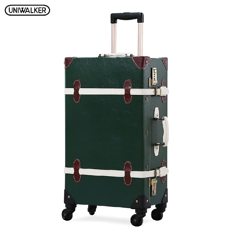Foldable Travel Laundry Bags in Floral Print for Keeping Clothes OrganizedUniwalker Pu Leather Dark Green Retro Rolling Luggage 20''22''24''26'' Set Travel Trolley Suitcase Foldable Travel Laundry Bags in Floral Print for Keeping Clothes OrganizedUniwalker Pu Leather Dark Green Retro Rolling Luggage 20''22''24''26'' Set Travel Trolley Suitcase