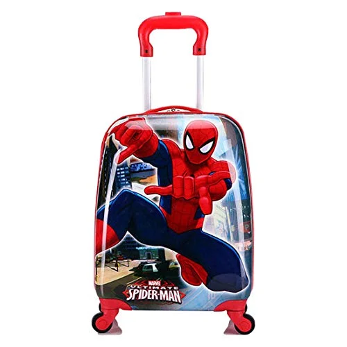 Monogrammed Leather Luggage Tags in Brown for a Personalized TouchWCK Travel Kid's Luggage 18inch Carry on Hard Side Upright Cartoon Spinner Luggage Rolling (spiderman)