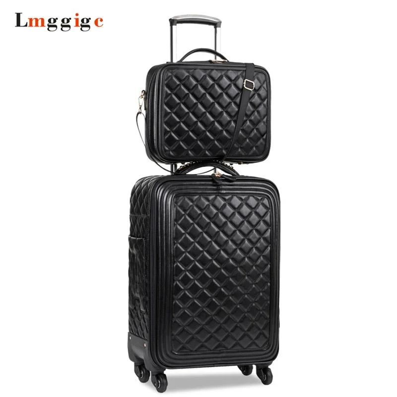 Foldable Travel Laundry Bags in Floral Print for Keeping Clothes OrganizedWomen Luggage Set,High Quality Pu Leather Suitcase Bag,Universal Wheels Carry-Ons,Grid Pattern Foldable Travel Laundry Bags in Floral Print for Keeping Clothes OrganizedWomen Luggage Set,High Quality Pu Leather Suitcase Bag,Universal Wheels Carry-Ons,Grid Pattern