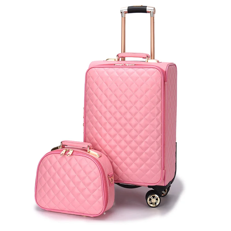 Expandable Travel Toiletry Bags in Clear Plastic for Easy Airport ScreeningWomen'S Fashion Set Of Trolley Case,Lady Cute Suitcase,Small Fresh Korean Trunk,Student Expandable Travel Toiletry Bags in Clear Plastic for Easy Airport ScreeningWomen'S Fashion Set Of Trolley Case,Lady Cute Suitcase,Small Fresh Korean Trunk,Student